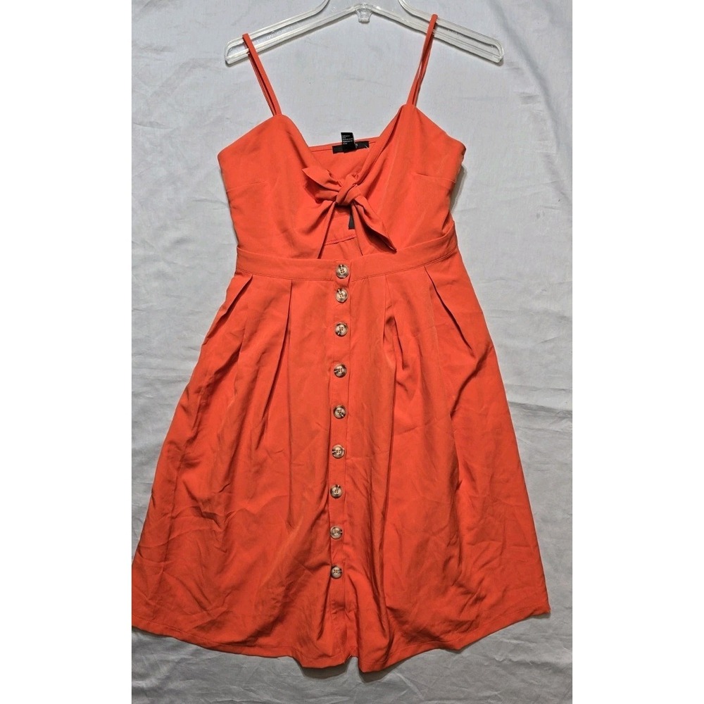 Forever 21 Women's  Dress Large Orange‎ Tank Dress